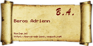 Beros Adrienn névjegykártya